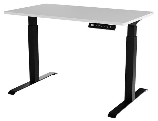 Elektrický výškově nastavitelný PC stůl Fega 121 (bílá + černá)