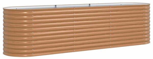 Vyvýšený záhon Hnědá 320 x 80 x 81 cm Ocel