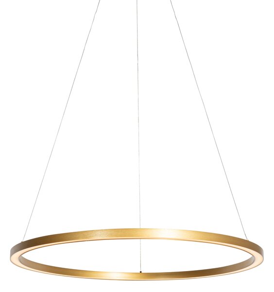 Zlaté závěsné svítidlo 80 cm včetně LED s 3stupňovým stmívačem - Girello