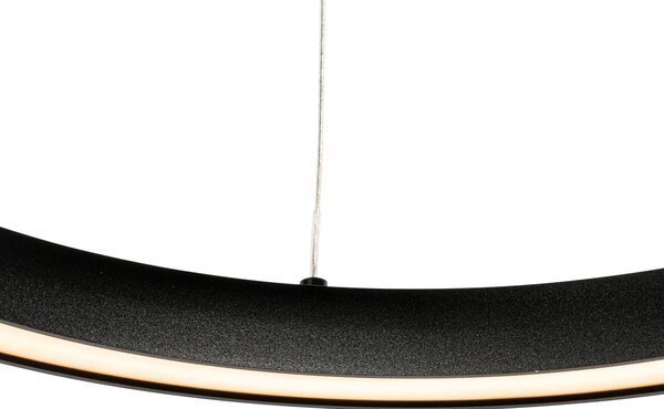 Závěsné svítidlo černé 40 cm vč. LED 3stupňové stmívání - Girello