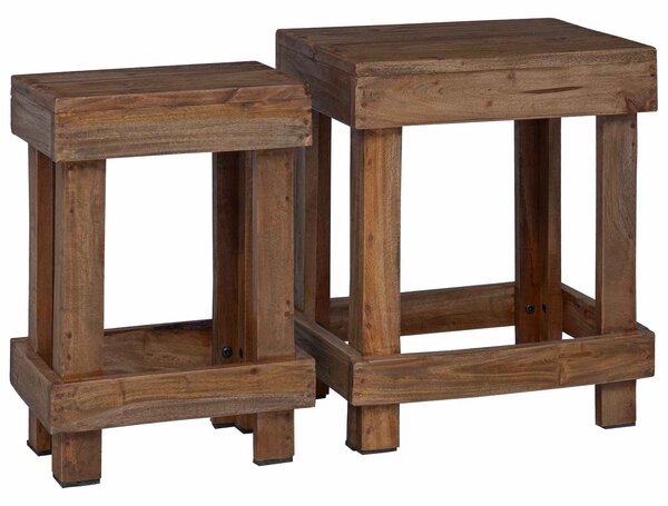 Stojan na rostliny 2 pcs Hnědá 70 x 11 x 27 cm Mahagonové dřevo
