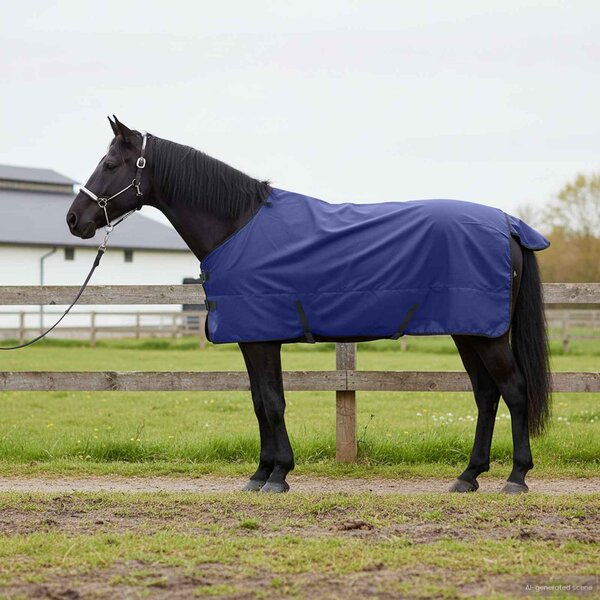 Deka pro koně Tmavě zelená a černá 115 cm Polyester