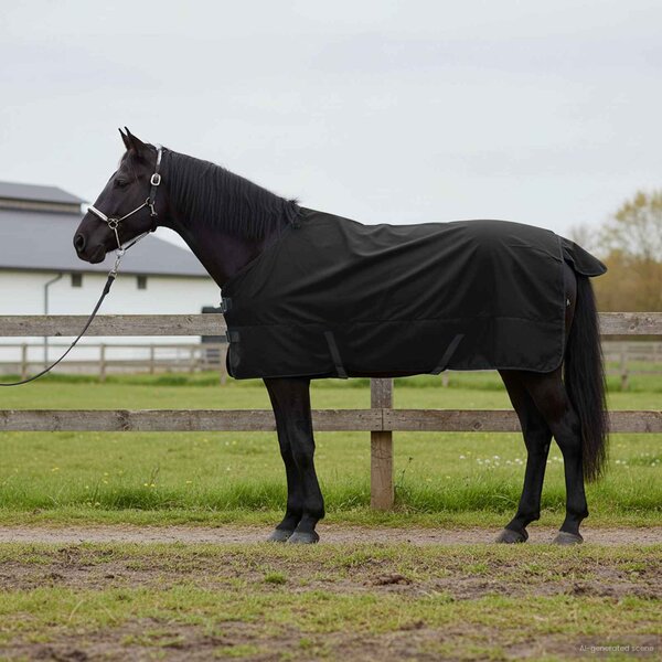 Deka pro koně Tmavě zelená a černá 115 cm Polyester
