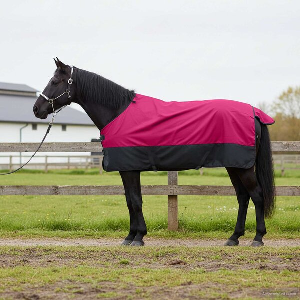 Deka pro koně Růžová a černá 115 cm Polyester