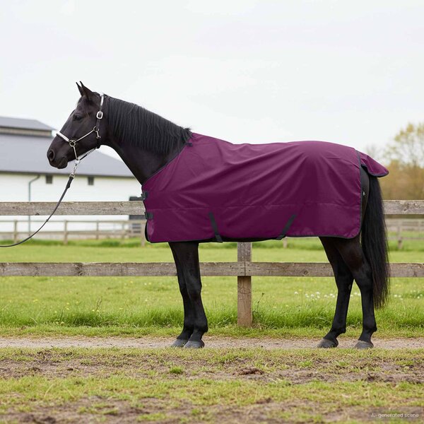 Deka pro koně Tmavě zelená a černá 115 cm Polyester
