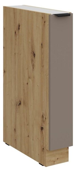 Kondela Dolní kuchyňská skříňka s výsuvným košem Frisbo 15 D Cargo BB - sandgrau / dub artisan