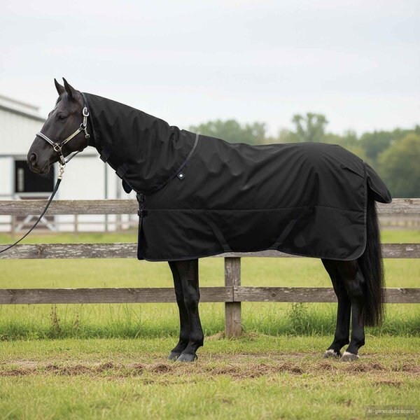 Deka pro koně Tmavě zelená a černá 75 cm Polyester