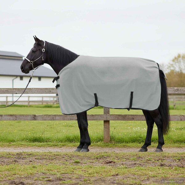 Deka pro koně Světle šedá a růžová 105 cm Polyester