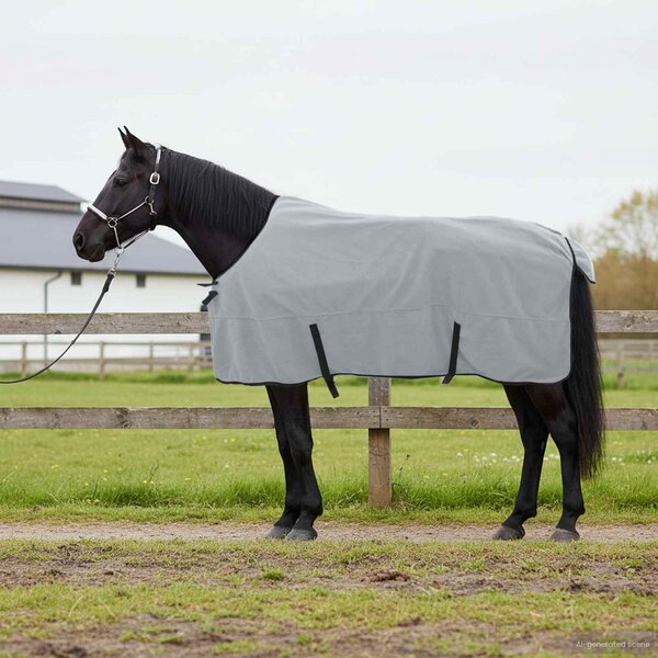 Deka pro koně Světle šedá a růžová 145 cm Polyester