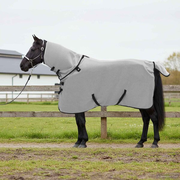 Deka pro koně Světle šedá a růžová 115 cm Polyester