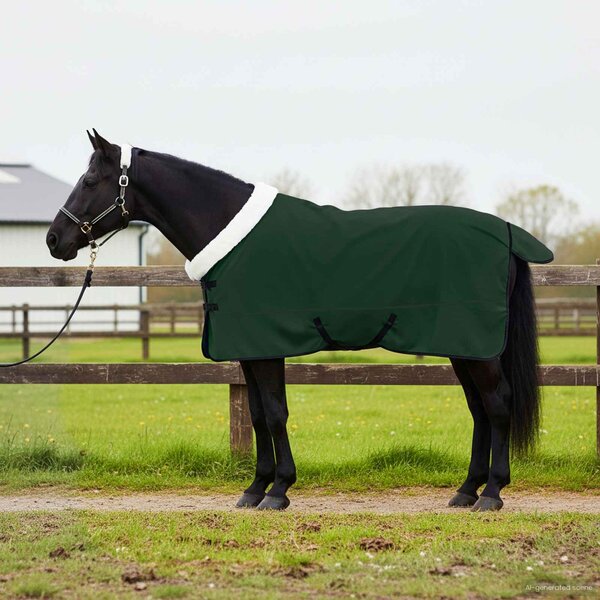 Deka pro koně Tmavě zelená 125 cm Polartec fleece