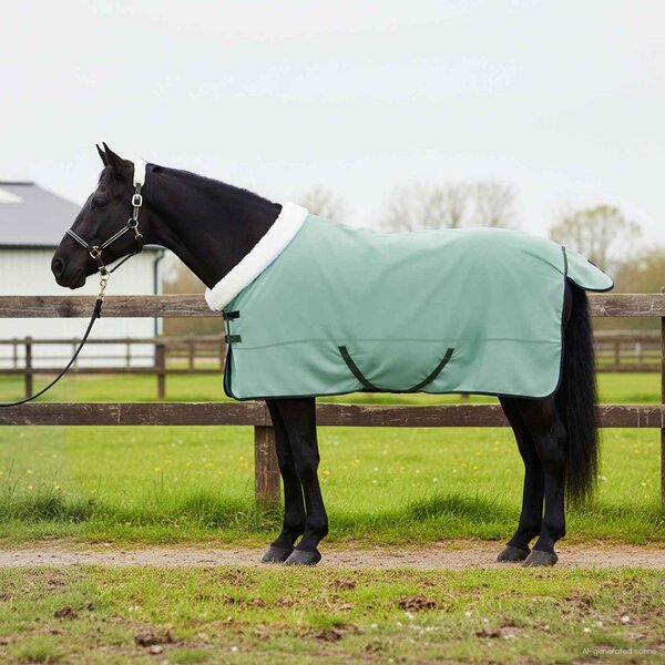 Deka pro koně Tmavě zelená 125 cm Polartec fleece