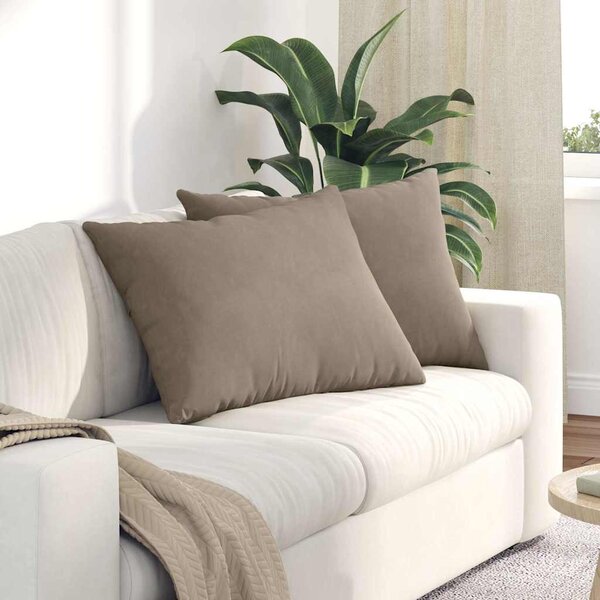 Pohovkové polštáře 2 pcs Taupe 70 x 50 cm textil