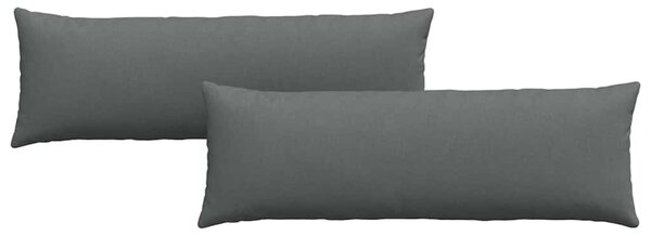 Pohovkové polštáře 2 pcs Tmavě šedá 120 x 40 cm textil