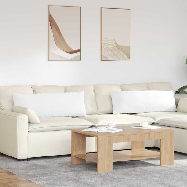Pohovkové polštáře 2 pcs Bílá 120 x 40 cm textil
