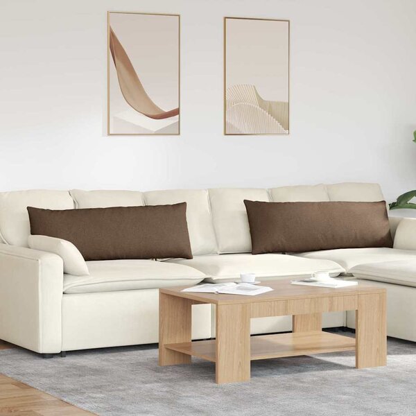 Pohovkové polštáře 2 pcs Hnědá 120 x 40 cm textil