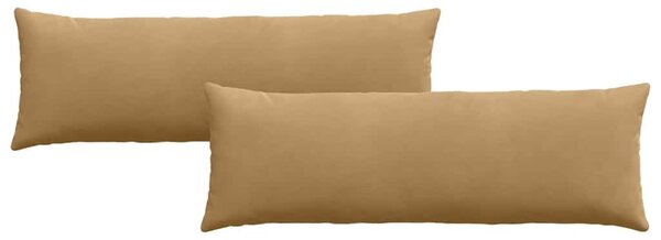 Pohovkové polštáře 2 pcs Hnědá 120 x 40 cm Žebrovaná látka