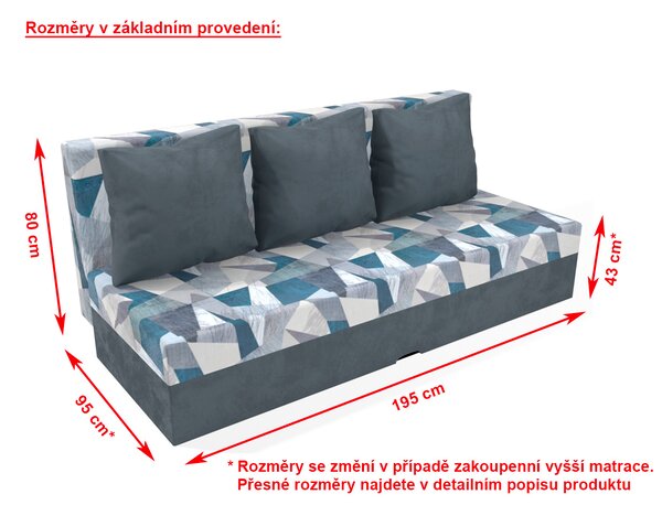 Rozkládací pohovka Karin Holm pružinová
