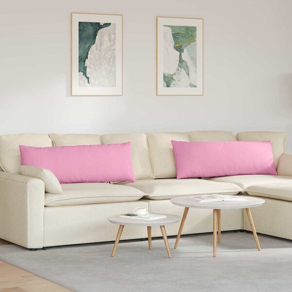 Pohovkové polštáře 2 pcs Růžová 120 x 40 cm textil