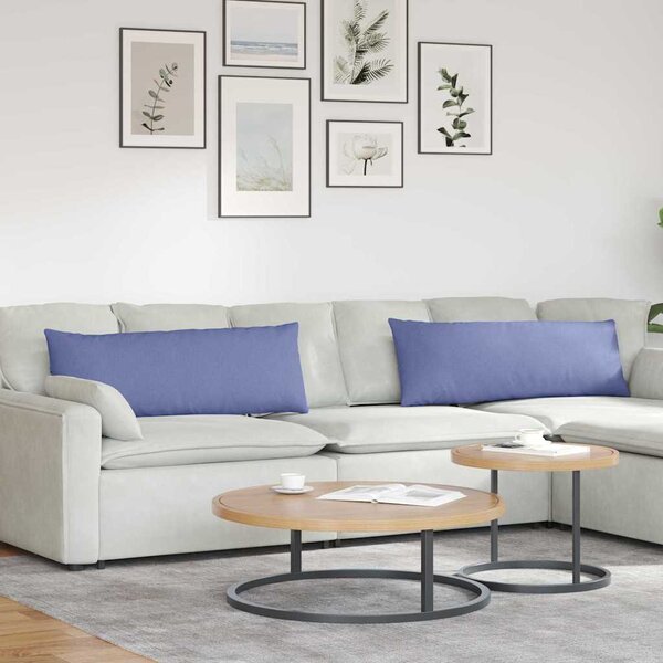 Pohovkové polštáře 2 pcs Modrá džínovina 120 x 40 cm textil