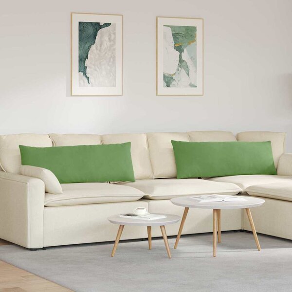 Pohovkové polštáře 2 pcs Světle zelená 120 x 40 cm