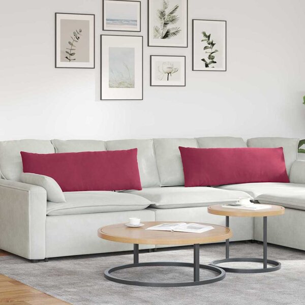 Pohovkové polštáře 2 pcs Víno Červené 120 x 40 cm