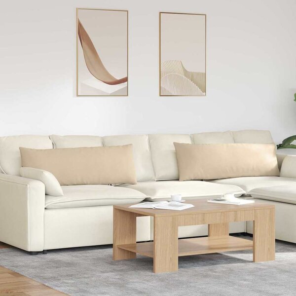 Pohovkové polštáře 2 pcs Krémová 120 x 40 cm textil