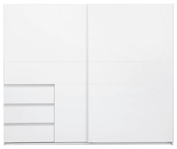 ŠATNÍ SKŘÍŇ S POSUVNÝMI DVEŘM, bílá, 250/210/61,5 cm P & B - Šatní skříně, Online Only