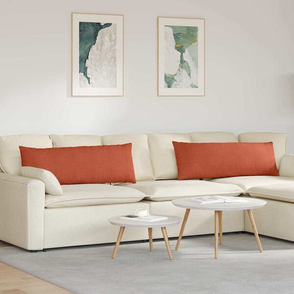 Pohovkové polštáře 2 pcs Červená oranžová 120 x 40 cm