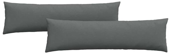 Pohovkové polštáře 2 pcs Tmavě šedá 145 x 40 cm textil
