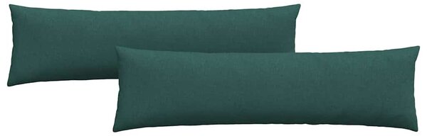 Pohovkové polštáře 2 pcs Tmavě zelená 145 x 40 cm textil