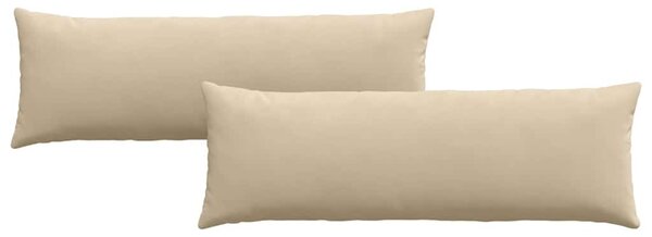 Pohovkové polštáře 2 pcs Krémová 120 x 40 cm textil