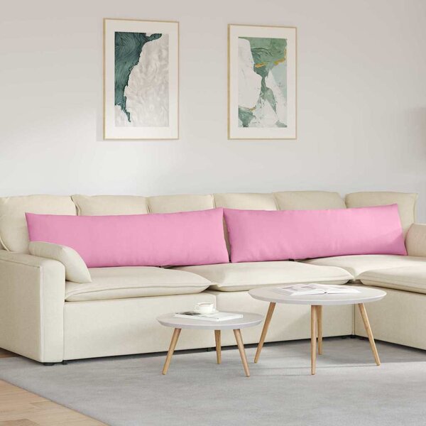 Pohovkové polštáře 2 pcs Růžová 145 x 40 cm textil