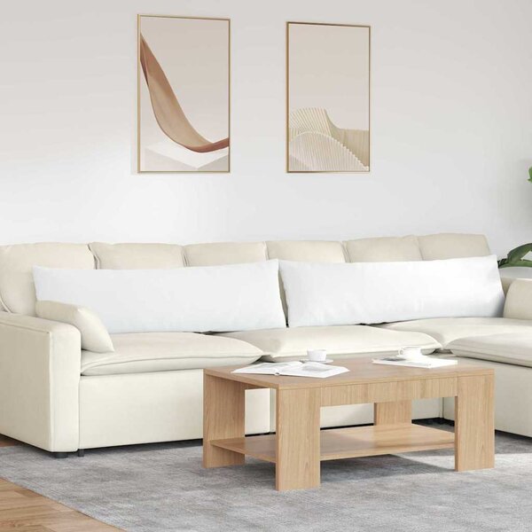 Pohovkové polštáře 2 pcs Bílá 145 x 40 cm textil