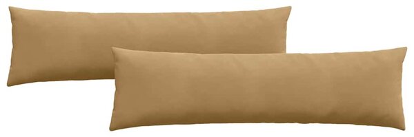 Pohovkové polštáře 2 pcs Hnědá 145 x 40 cm Žebrovaná látka