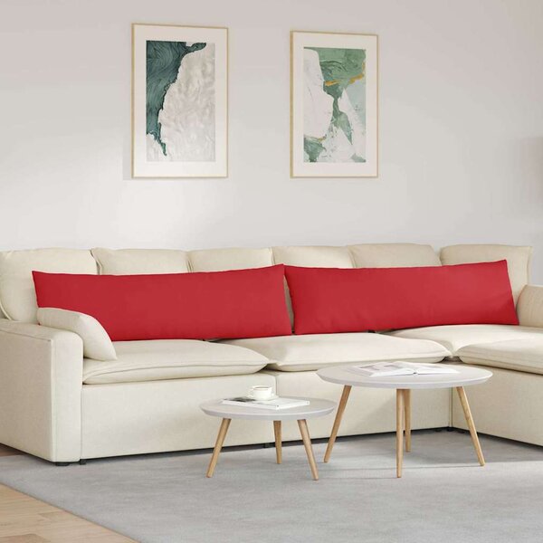 Pohovkové polštáře 2 pcs Červená 145 x 40 cm textil