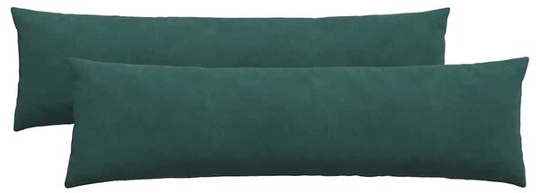 Pohovkové polštáře 2 pcs Tmavě zelená 145 x 40 cm