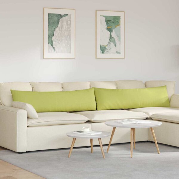 Pohovkové polštáře 2 pcs Světlá zelená 145 x 40 cm textil