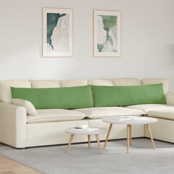 Pohovkové polštáře 2 pcs Světle zelená 145 x 40 cm