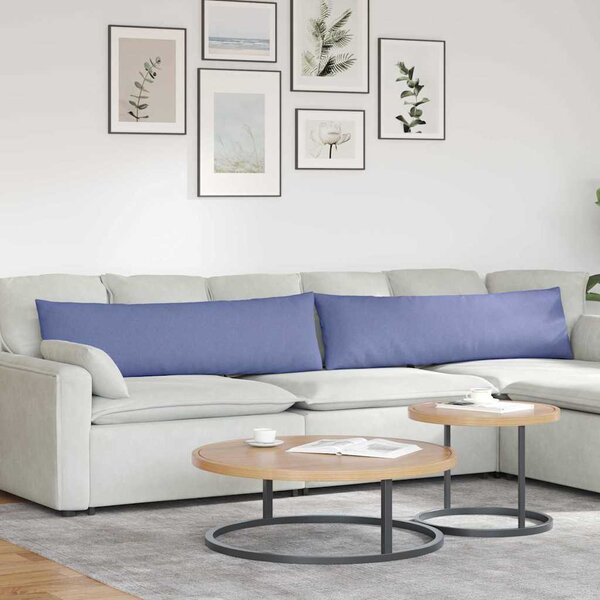 Pohovkové polštáře 2 pcs Modrá džínovina 145 x 40 cm textil