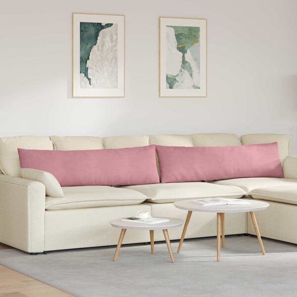 Pohovkové polštáře 2 pcs Růžová 145 x 40 cm Žebrovaná látka