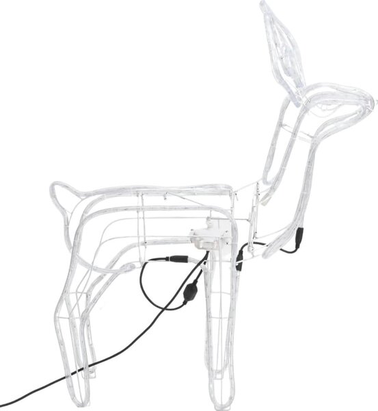 VidaXL Vánoční sobi pohyblivé hlavy 2 ks studené bílé LED 76x42x87 cm [3154321]