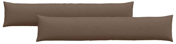 Pohovkové polštáře 2 pcs Hnědá 200 x 40 cm textil