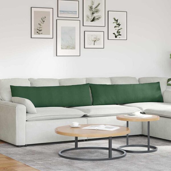 Pohovkové polštáře 2 pcs Tmavě zelená 145 x 40 cm