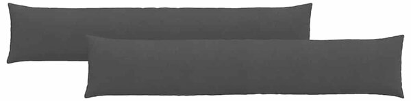 Pohovkové polštáře 2 pcs Černá 200 x 40 cm textil