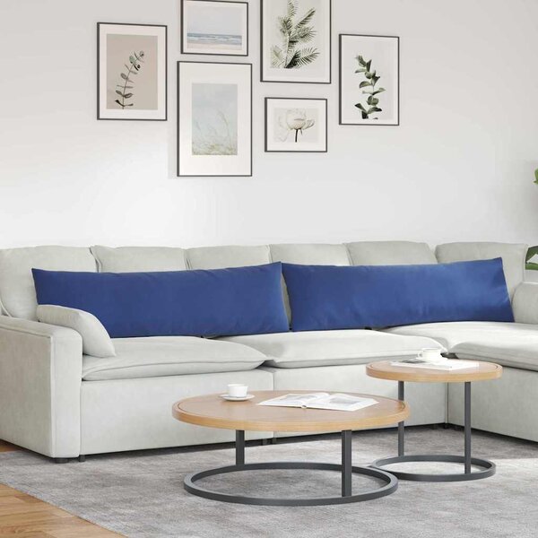 Pohovkové polštáře 2 pcs Policová modrá 145 x 40 cm