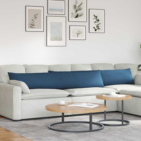Pohovkové polštáře 2 pcs Modrá 200 x 40 cm textil