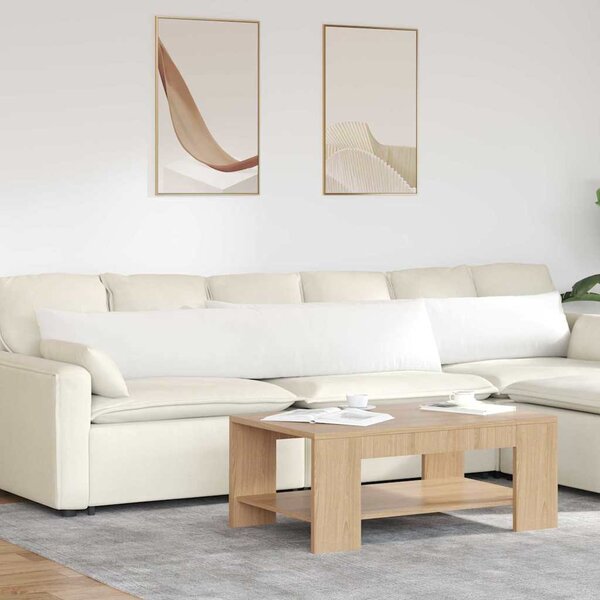 Pohovkové polštáře 2 pcs Bílá 200 x 40 cm textil