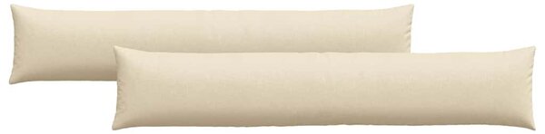 Pohovkové polštáře 2 pcs Krémová 200 x 40 cm textil
