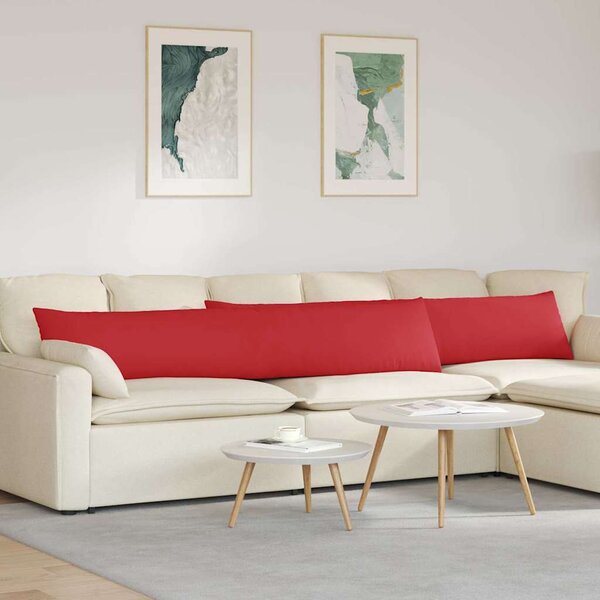 Pohovkové polštáře 2 pcs Červená 200 x 40 cm textil